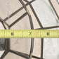 Tiffany Style Swag Lamp Shade Stained Slag Glass Multifaceted Leaded 15.5" Vtg