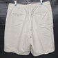 G H Bass & Co Men's Walking Shorts 36" Beige Flat Front Casual Style Vintage