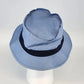 The Cap 2-Tone Cotton Twill Bucket Hat Light Blue Navy Hat Band S-M Summer Cap