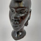 Tribal Art Sculpture Head Bust 8"x5" African Hand Carved Ebony Ironwood VTG