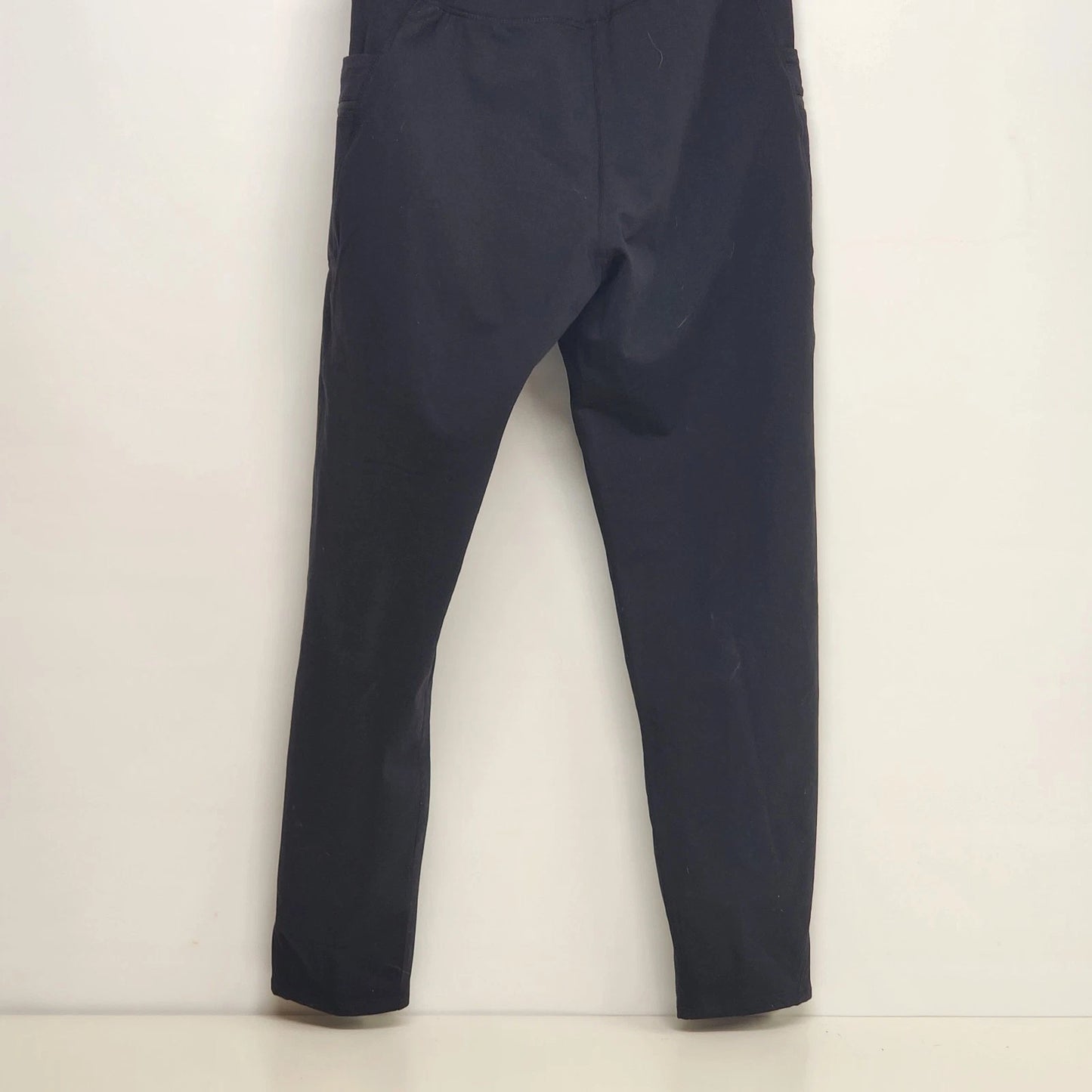Women Gradual Sportswear Black Jogger Pants XXL High Elastic Waist Pockets 32x29