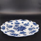 Cracker Barrel Blue Floral Serving Platter Scalloped Porcelain Transferware