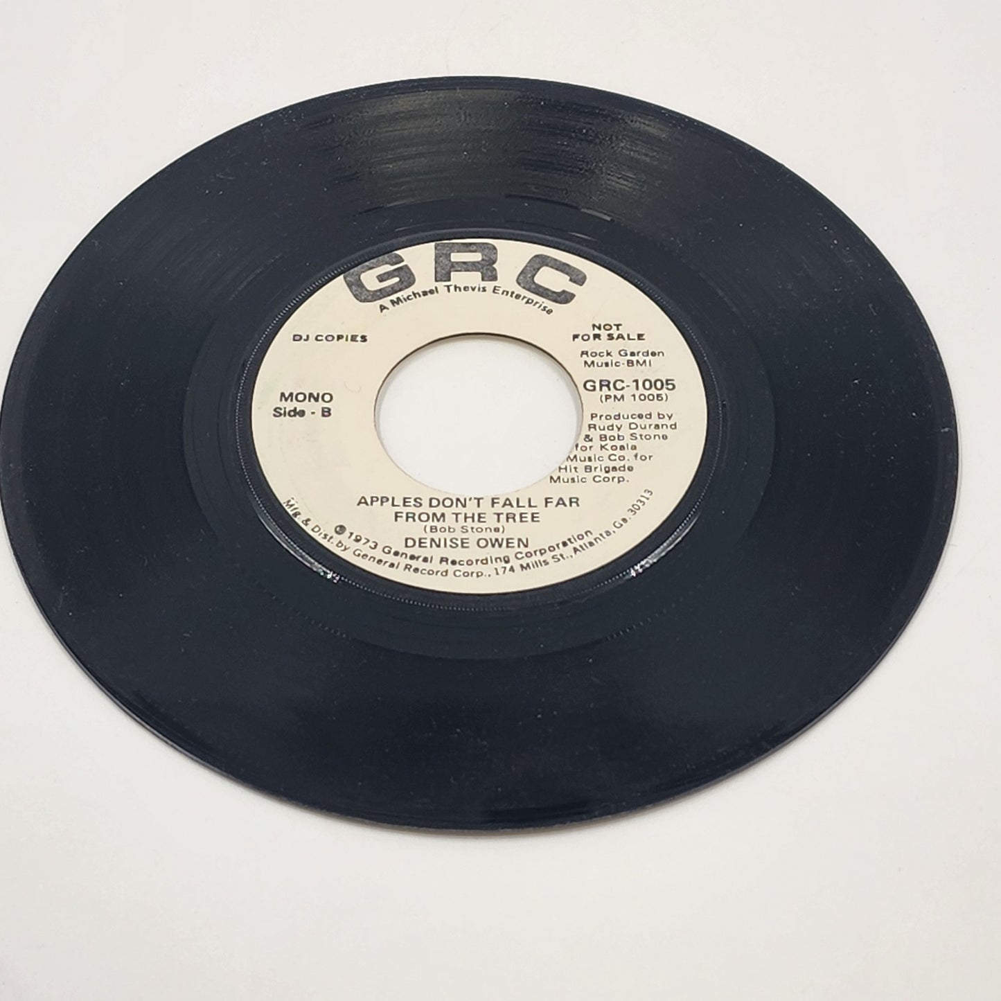 Denise Owen GRC Apples Don’t Fall Far From The Tree Mono Stereo 45 RPM 7" 1973