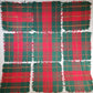 9 Fabric Placemats Red Green Gold Plaid Fringe Holiday Christmas Vintage 15"x15"