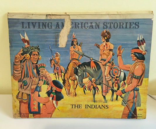 1960's Pop Up Book Boy Scout The Indians Living American Stories Native American Reservation History