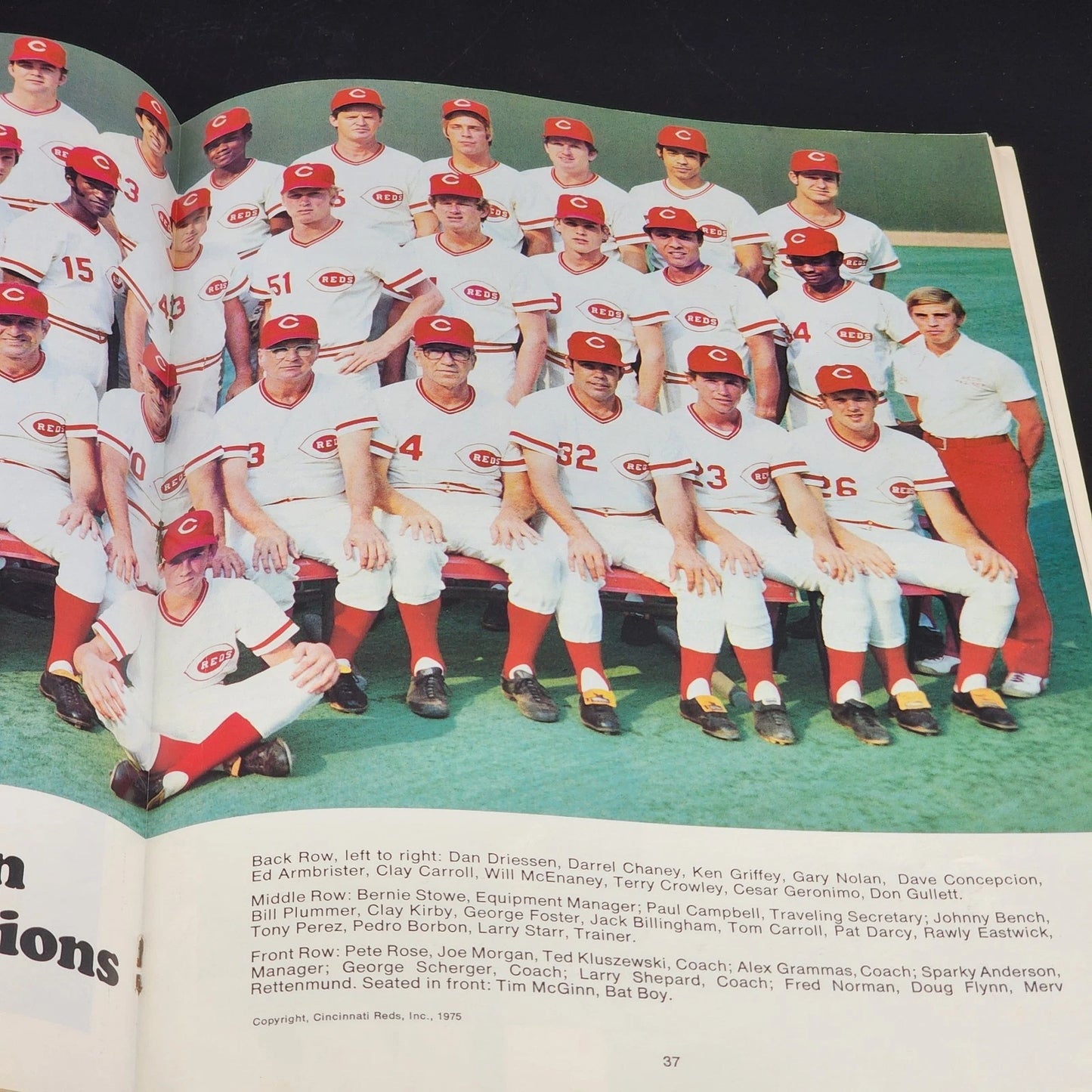 1975 NL Championship Series Program Reds vs Pirates MLB Vintage