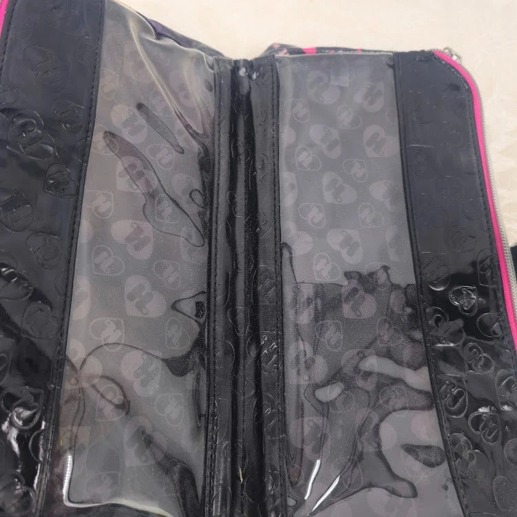 Anime Graphic Makeup Bag Vinyl Zipper Pouch Retro Kid Pop Culture Diddy Bag Vtg