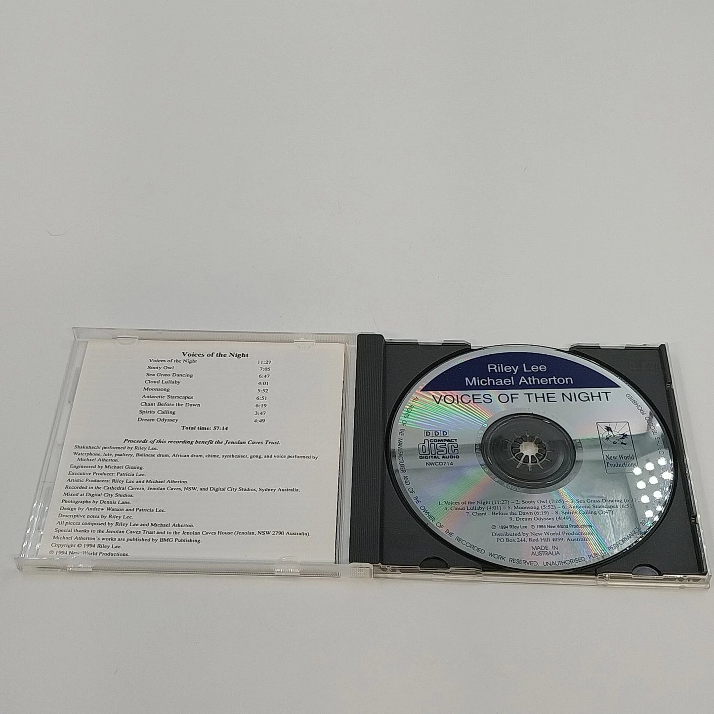 Riley Lee Voices of the Night CD 1994 Shakuhachi Michael Atherton Australia