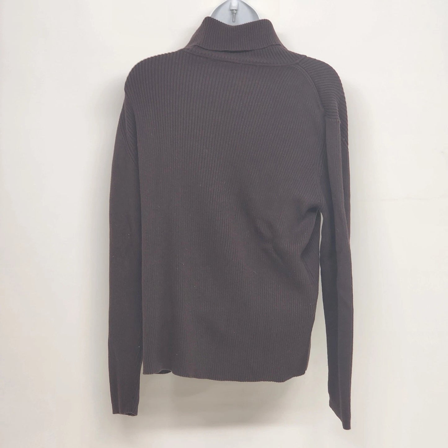 Faded Glory Dark Brown Cable Knit Turtleneck Sweater XL