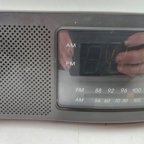 Sony Dream Machine ICF-C740 AM/FM Clock Radio Dual Alarm Black Case Green Digits