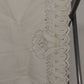Set of 2 White Rectangle Lace Table Runners w Floral Doilies Scalloped Edge 33.5"