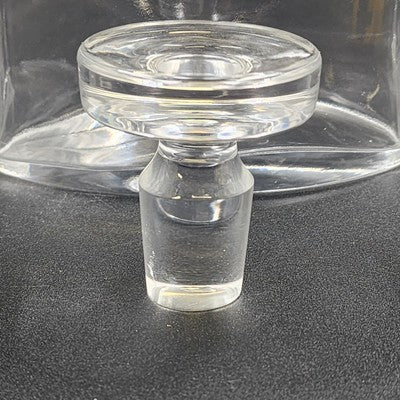 Waterford Clear Glass Oval Liquor Decanter with Stopper Spirit Barware 6"x3"x9"h