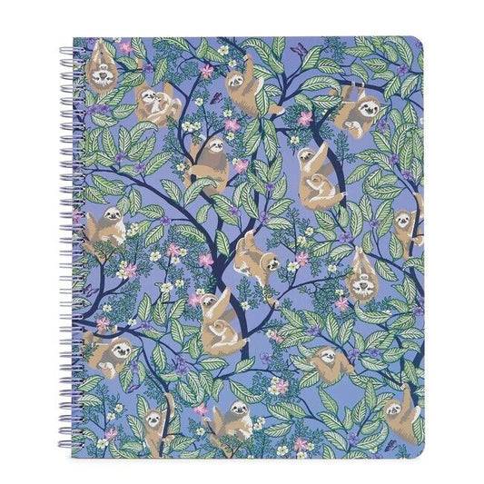 Vera Bradley Notebook Hanging Around Sloth Spiral Writing 6.0"x 8.25"