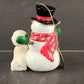 Bichon Frise Frosty Friends Danbury Mint 2012 Christmas Ornament Snowman Dog