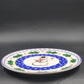Round Serving Platter Present Tense Italy Hand Painted Snowman Christmas 14"