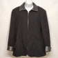 Braebrook Black Wool Women's Coat Leather Collar Cuffs Size 12 Vintage Ukraine