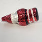 Mercury Glass Santa Christmas Ornaments Lot 7 Figural Mica Glitter Vtg No Caps