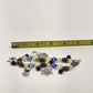 Kenneth Cole Silver Tone Blue White Snowman Christmas Winter Charm Bracelet