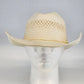 All White Straw Paper Woven Cowboy Hat Western Summer Sun Hat White Rope Band