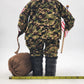 Camouflage Santa Claus Tabletop Figurine 19" Christmas US Flag Bag of Gifts NWT