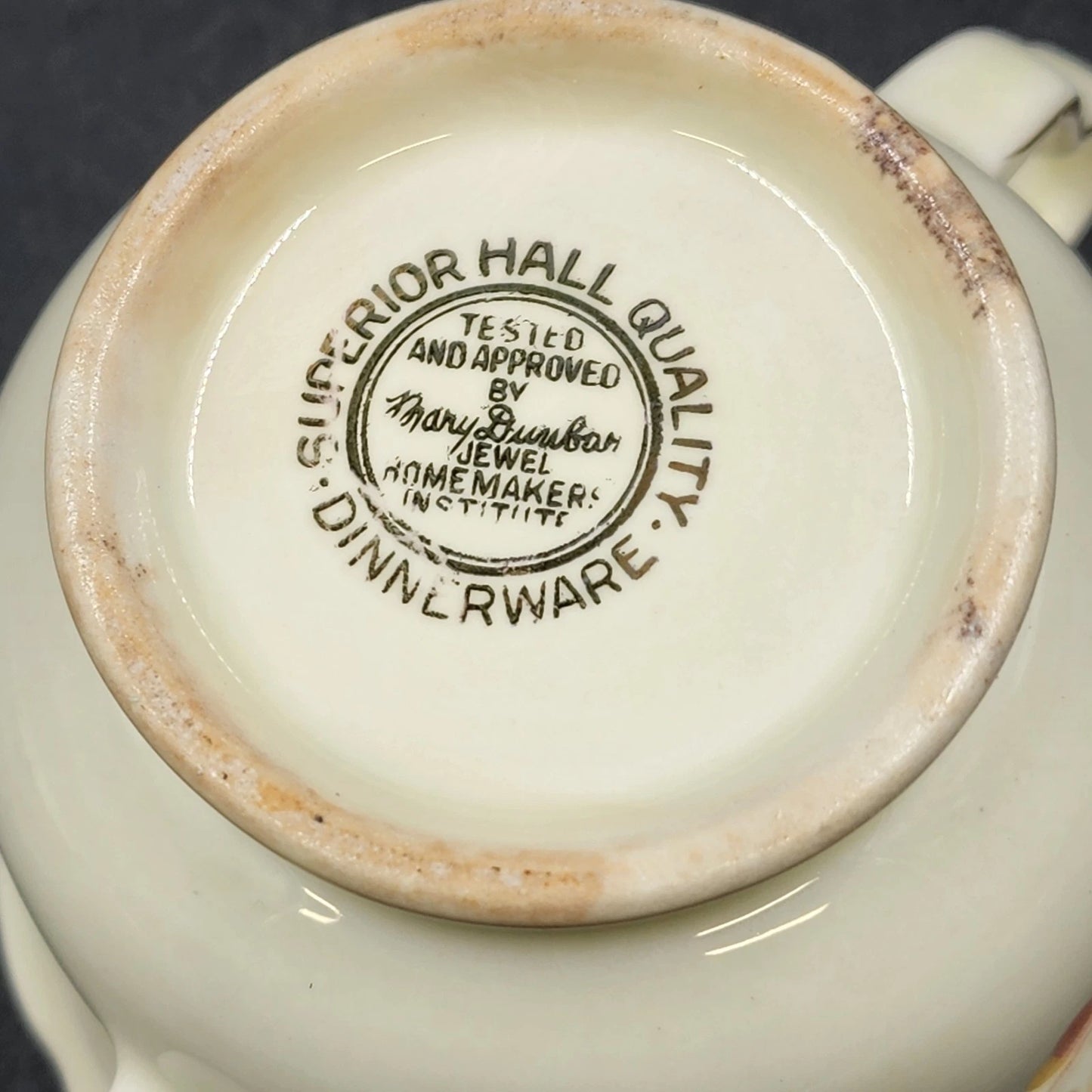 Autumn Leaf Sugar Bowl & Lid Ruffled D Hall's Superior Jewel Tea MCM Vintage