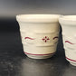Longaberger Heritage Red Votive Cups Set 2 Pottery