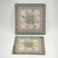 2 Piece Glass Square Trivet Set Temp-Tations by Tara Confetti Kitchen 8" & 7" sq