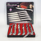 Barclay Geneve 6-Piece Steak Knife Set Oyster Bay Pistol Grip Stainless w Box