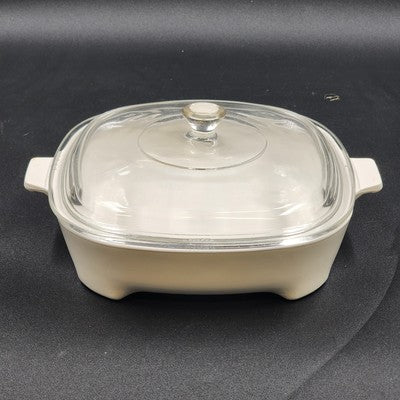 Corning Ware MW-9-B French White Square Browning Skillet Roaster Dish 8"x2" USA
