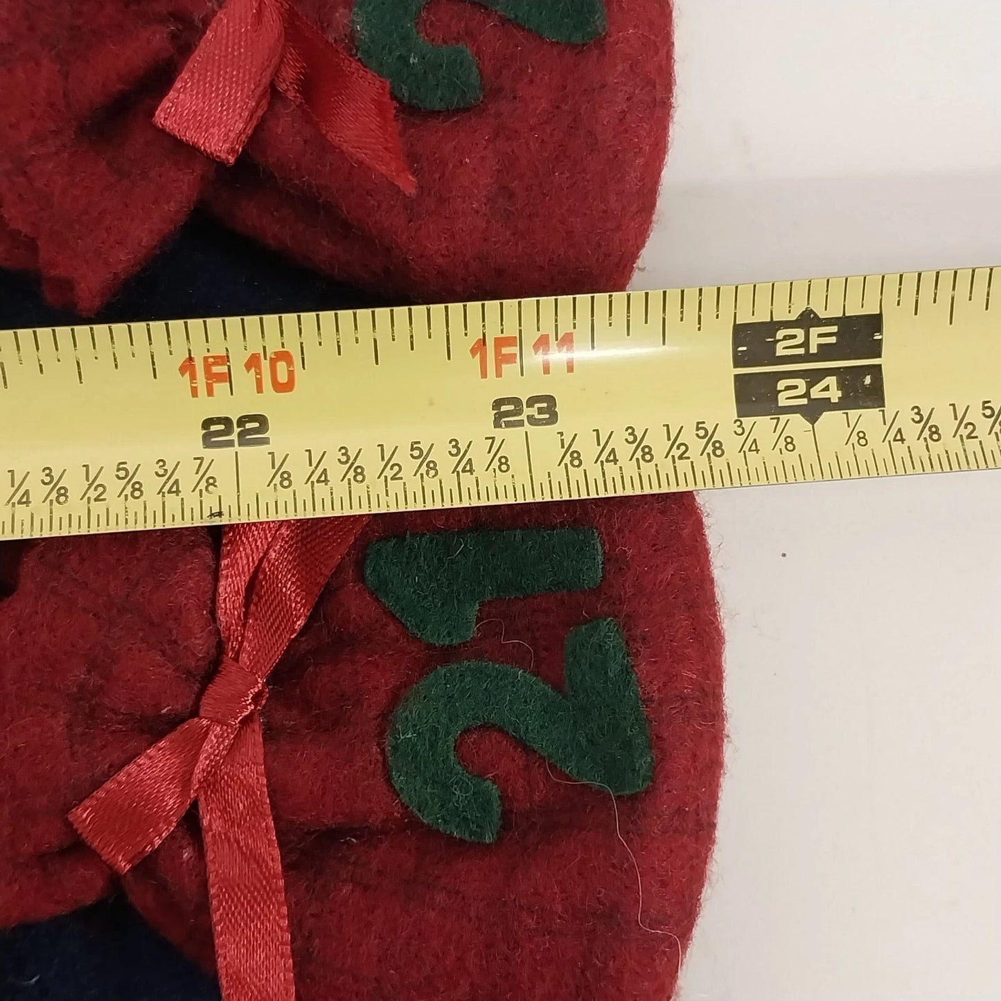 Christmas Advent Countdown Calendar Felt Snowman Family 24 Pocket Hanging Decor