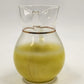 Blendo Yellow to Clear Pitcher w/ Gold Band Ice Lip WV Glass 6.25"x4"
