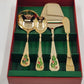 Classic Traditions Goldtone Hollyberry 4pc Serving Set w/ Box