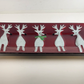 Crate & Barrel Reindeer Platter 17" x 12” Red Glass Serving Tray G7005 Vintage