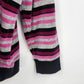 Studio Works Women’s 1X Pink Gray Black Striped V Neck Long Sleeve Pullover Top