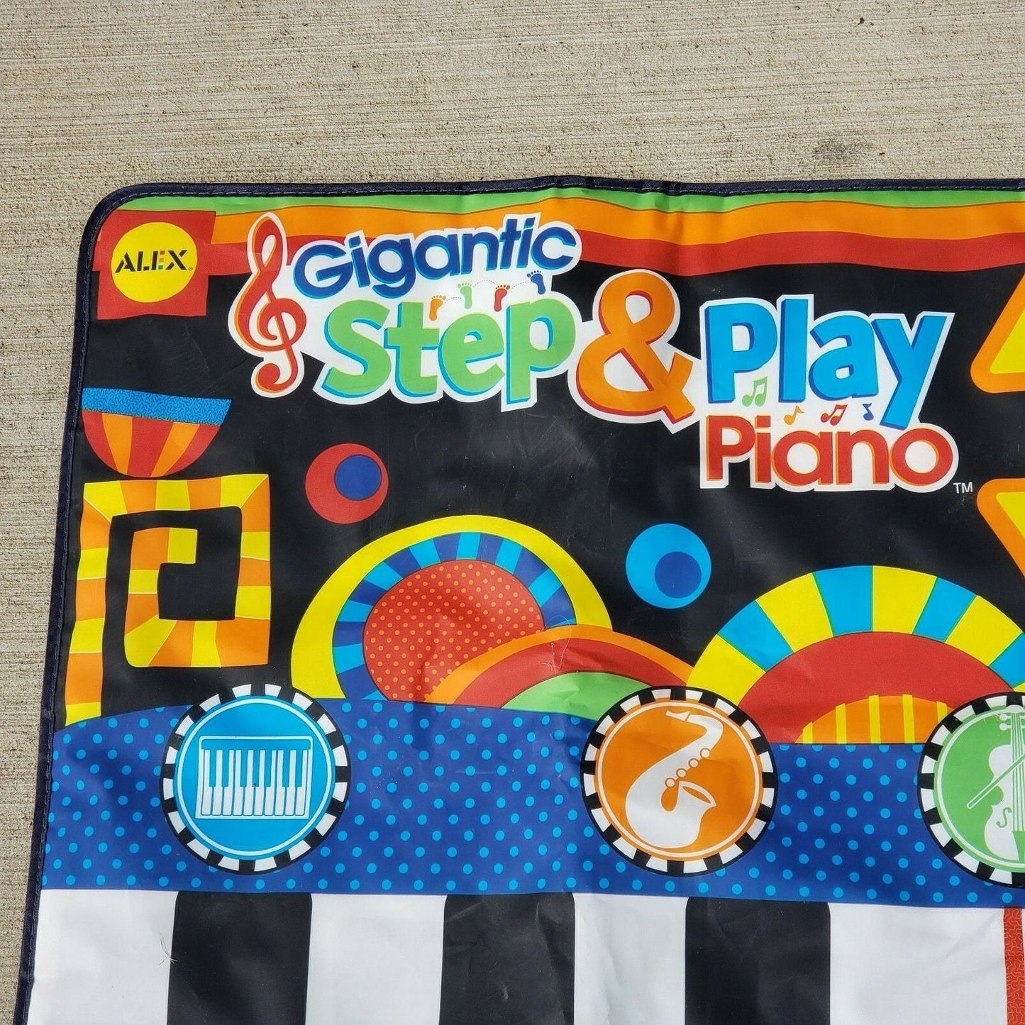 Alex Gigantic Step & Play Piano Keyboard Playmat 8 Instrument Sound 72"x30" Used