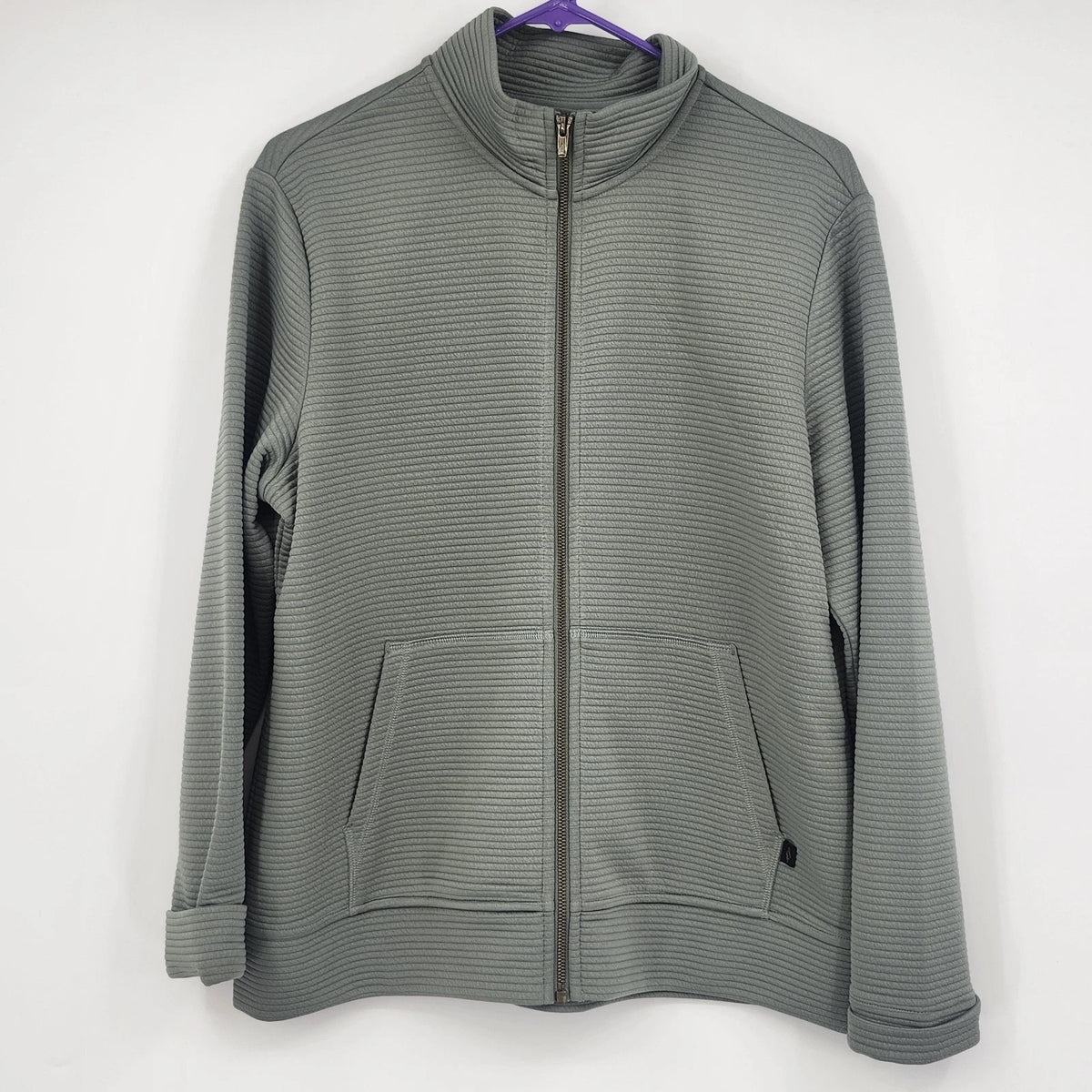 Skechers Go Walk Everywhere Women's Jacket Large Gray Ribbed Full Zip Pockets