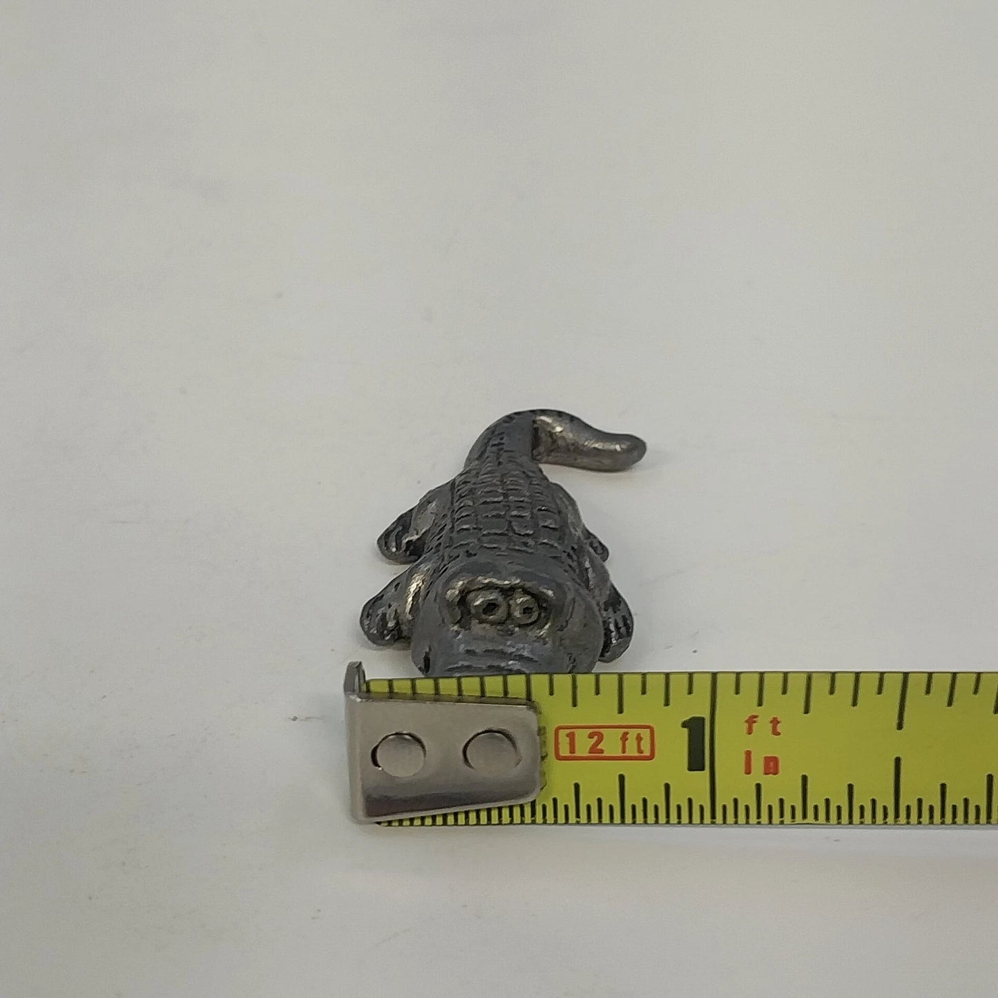 3Pcs Pewter Pelican Alligator Whimsical Creature Miniature Animal Figurines
