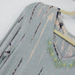 Nature Art by Lynn Yang Beaded Tunic Top Green Floral Women's Small 3/4 Sleeve