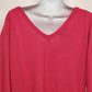 Topography Hot Pink V-Neck Wool Blend Sweater Women’s M 80% Wool Pullover