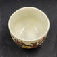 Teapot Set 4 Cups OMC Japan Butterflies Various Flowers w Rattan Handle Vintage