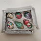 6 Kurt Adler Ornaments Box Set Mercury Blown Glass Christmas Vintage Columbia