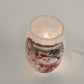 Frosted Glass Snowman Cardinal Winter Scene Vase Light Plug In Christmas 5.25"