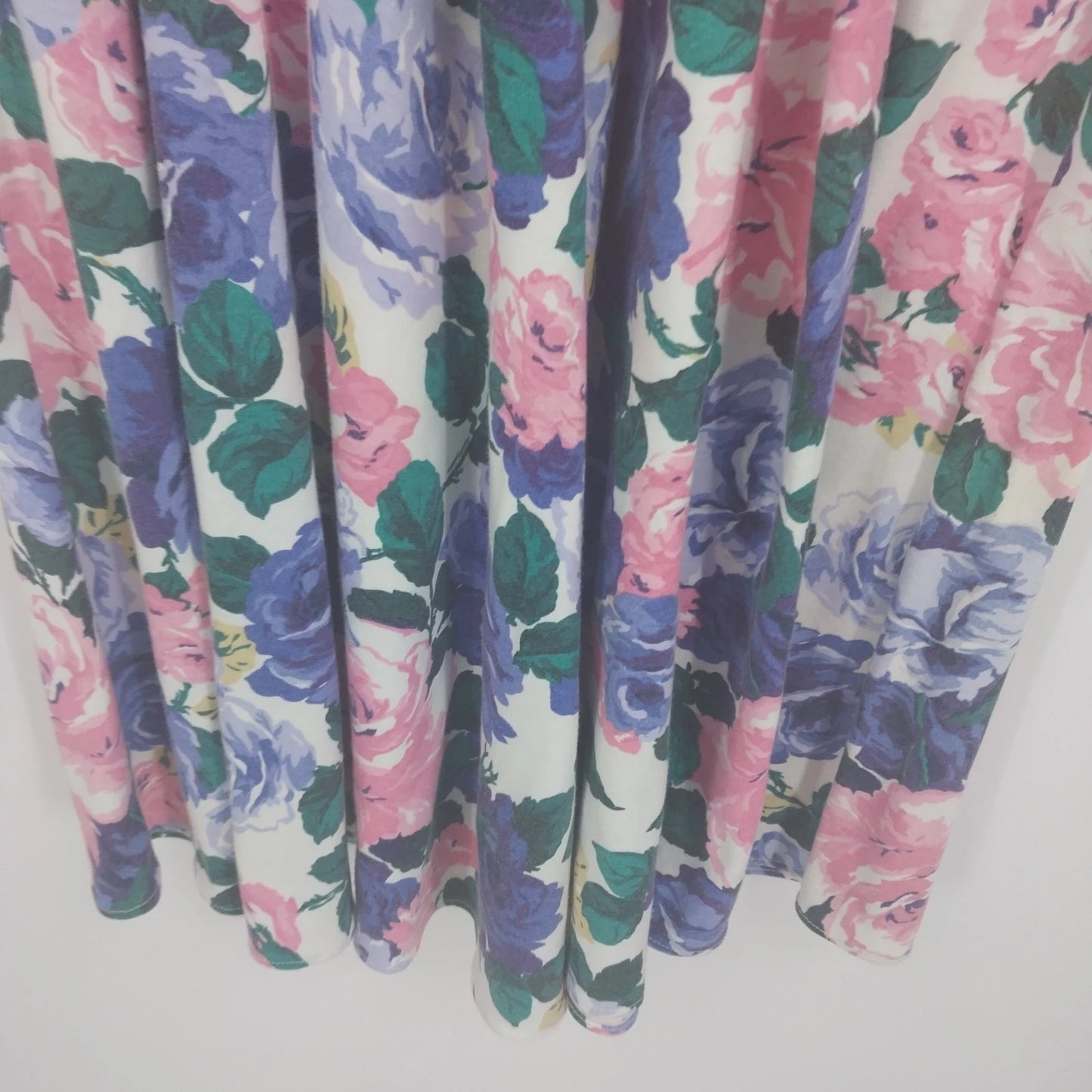 Carol Anderson California Floral Tea Dress Belted Rose Print Women's 8 USA