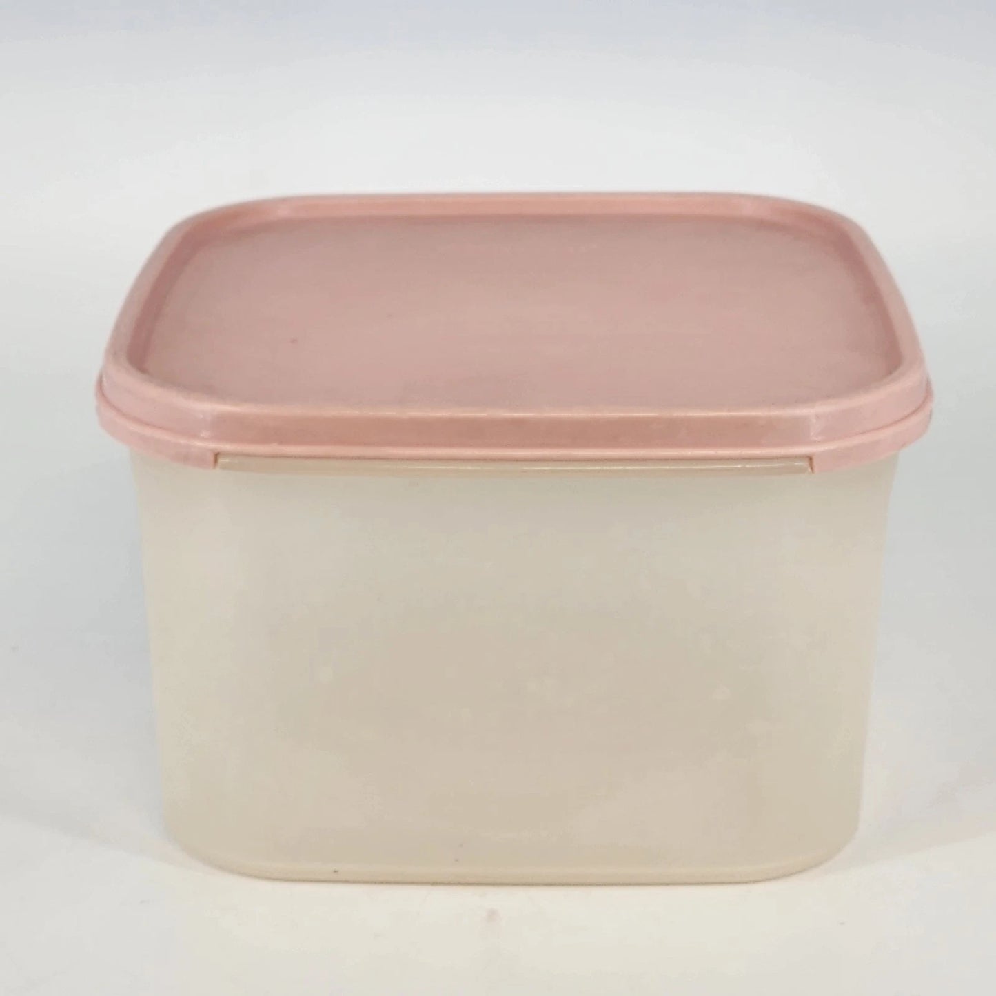 Tupperware Modular Mates 1620-1 Clear Storage Canister Pink Lid 1623-2 Vintage
