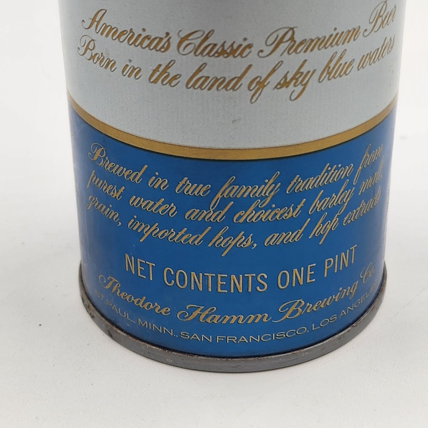 Hamm's Empty Aluminum Edge Pull Top Tin Beer Can 16oz Theodore Brewing Co 1970's