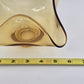 Viking Art Glass Bowl Amber Epic Loop Ruffled Pinched Candy Trinket Dish 6" MCM