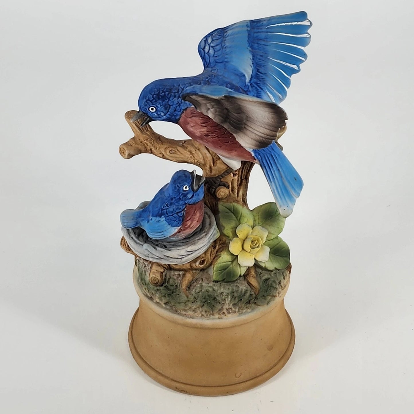 Gorham Bluebird Music Box Play THE WAY WE WERE Japan Porcelain 1978 Tested Works