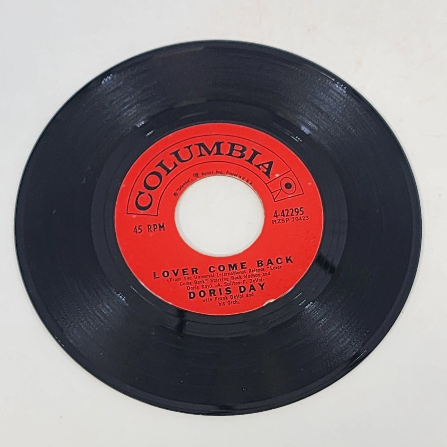 Doris Day Lover Come Back / Falling 7" 45RPM Vinyl 1962 Columbia Record USA Vtg
