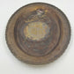 Oval Brass Serving Tray 16.25" Etched BLESSING Patina Hong Kong Mid Century