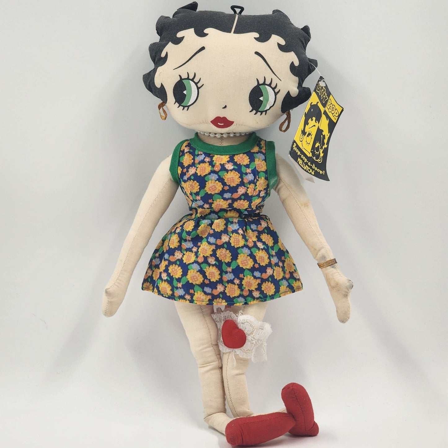 Betty Boop Collectible Plush Doll Peace Lovin Betty 16" Kelly Toy 1999 NOS Vtg